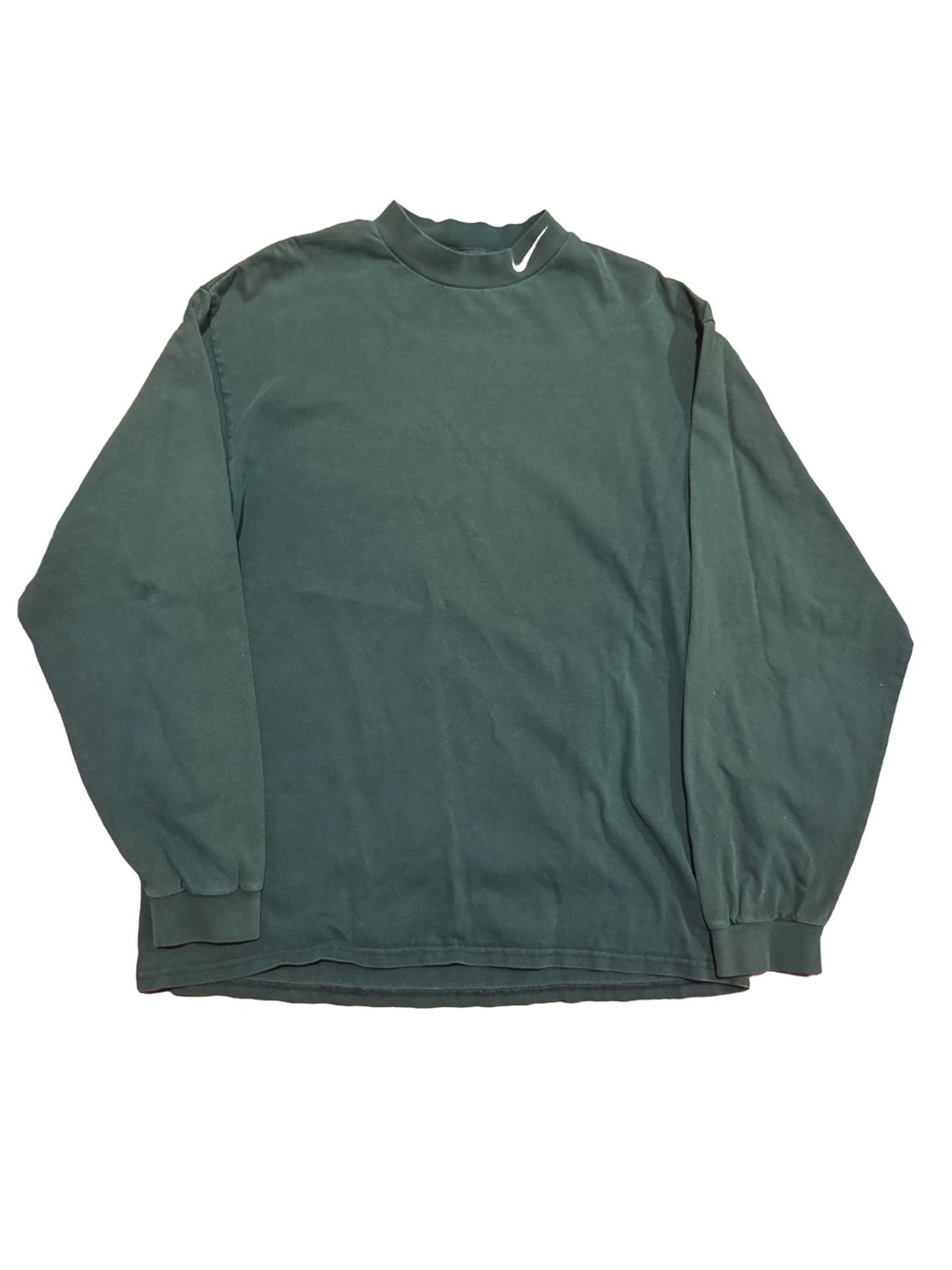 Vintage Nike Dark Green Long-Sleeve Crewneck Shirt
